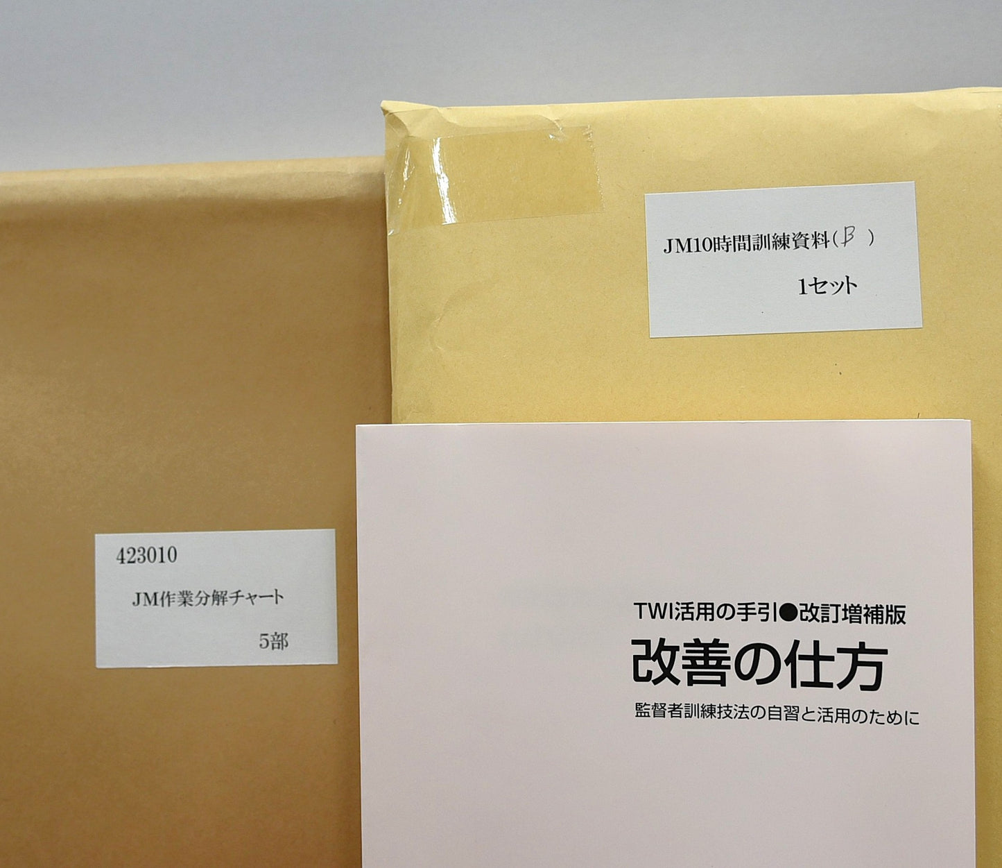 TWI-JM (改善の仕方) 資料1回10名分 (カード・作業分解チャート含む)活用の手引あり